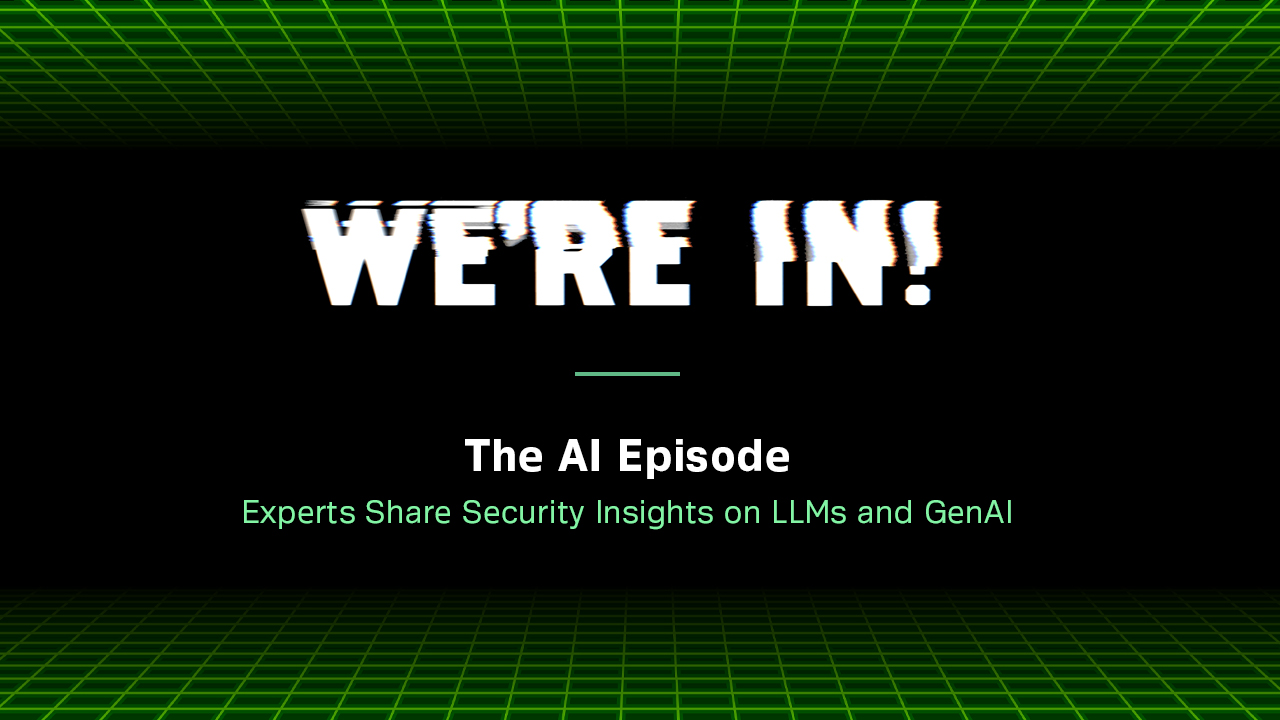 WE'RE IN! logo with the text The AI Episode